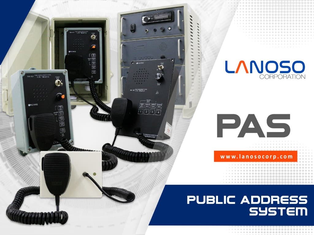 Lanoso Corporation public address system equipment.